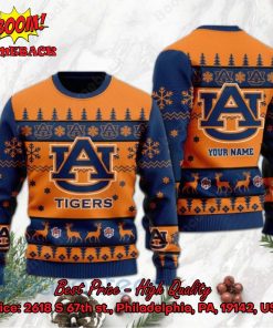 Auburn Tigers Personalized Name Ugly Christmas Sweater