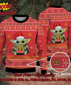 Baby Yoda Hug McDonald’s Logo Ugly Christmas Sweater