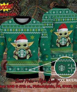 Baby Yoda Hug Starbucks Logo Ugly Christmas Sweater