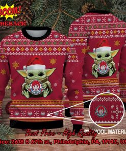 Baby Yoda Hug Wendy’s Logo Ugly Christmas Sweater