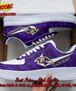 Baltimore Ravens Camo Nike Air Force 1 Shoes