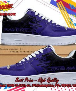 Baltimore Ravens Personalized Name Style 5 Air Force 1 Shoes