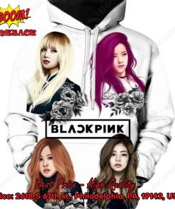 Blackpink Flower White 3d Printed Hoodie