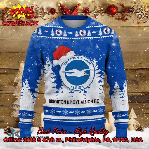 Brighton & Hove Albion Santa Hat Ugly Christmas Sweater