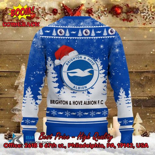 Brighton & Hove Albion Santa Hat Ugly Christmas Sweater