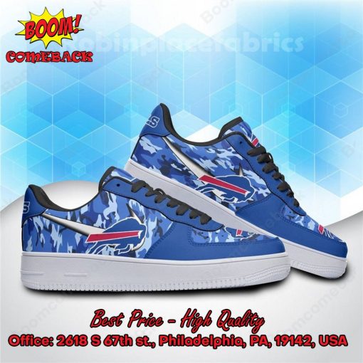 Buffalo Bills Camo Nike Air Force 1 Shoes