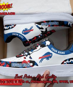Buffalo Bills Camo Personalized Name Air Force 1 Shoes