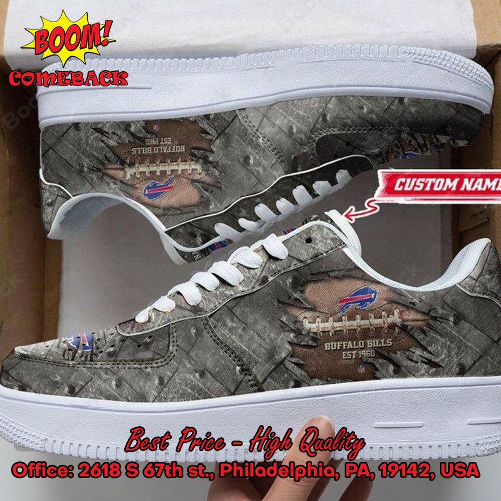 Buffalo Bills EST 1960 Personalized Name Air Force 1 Shoes