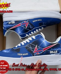 Buffalo Bills Lightning Personalized Name Nike Air Force 1 Shoes