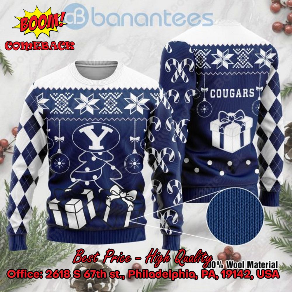 BYU Cougars Christmas Gift Ugly Christmas Sweater