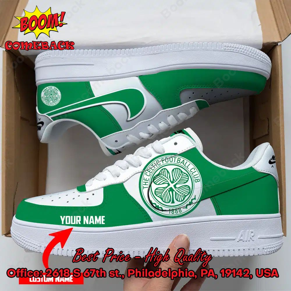 Celtic F.C. Personalized Name Nike Air Force Sneakers