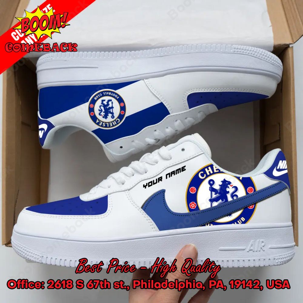 Chelsea Personalized Name Nike Air Force Sneakers