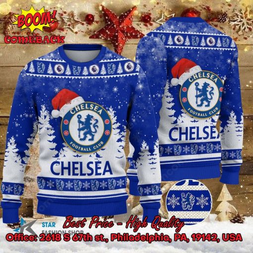 Chelsea Santa Hat Ugly Christmas Sweater