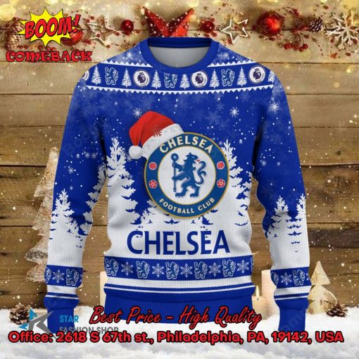 Chelsea Santa Hat Ugly Christmas Sweater