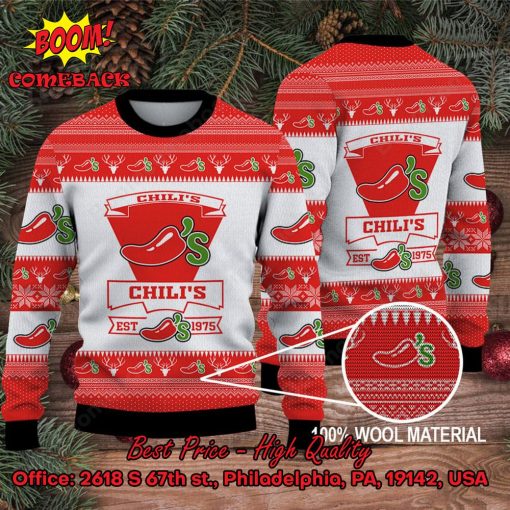 Chili’s Ugly Christmas Sweater