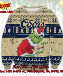 Coors Banquet Sneaky Grinch Ugly Christmas Sweater