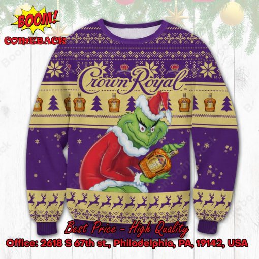 Crown Royal Sneaky Grinch Ugly Christmas Sweater