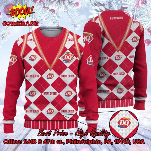 Dairy Queen Chessboard Ugly Christmas Sweater