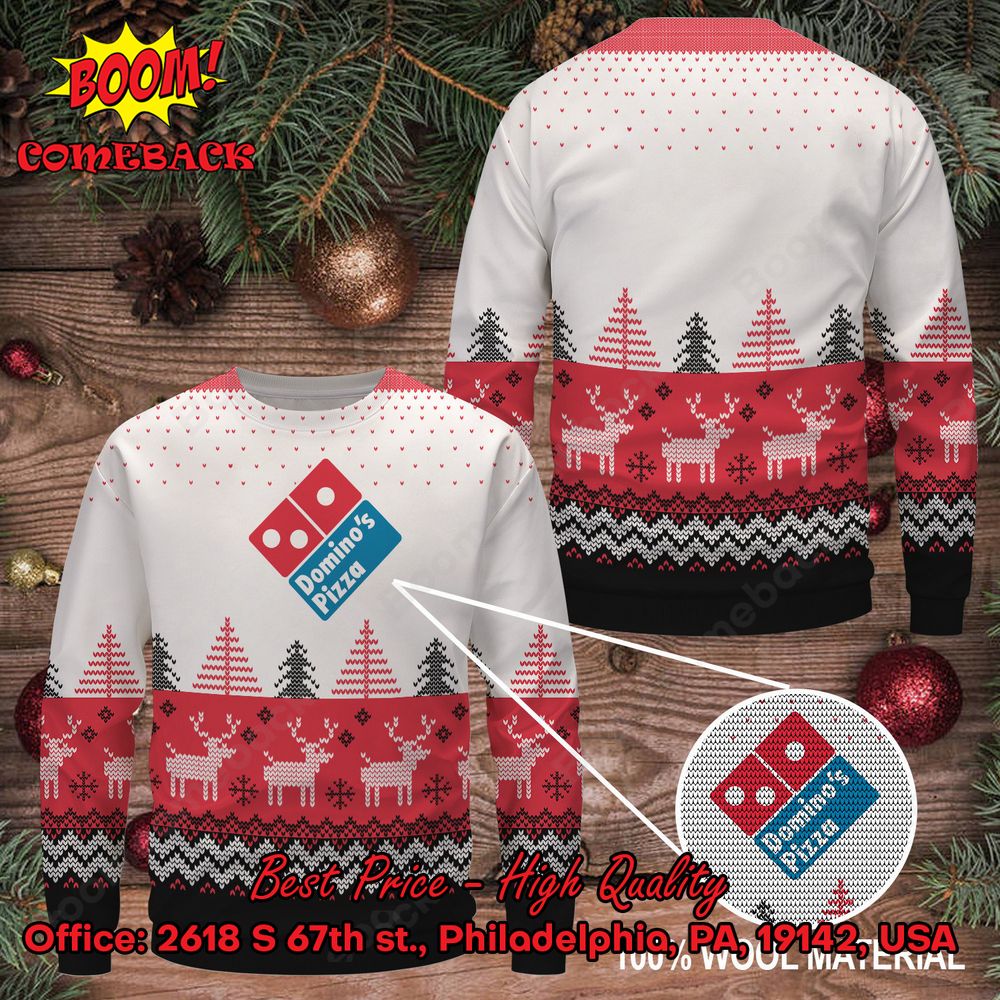 Domino's Pizza Wool Christmas Sweater