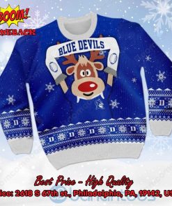 duke blue devils reindeer ugly christmas sweater 2 X1lpd