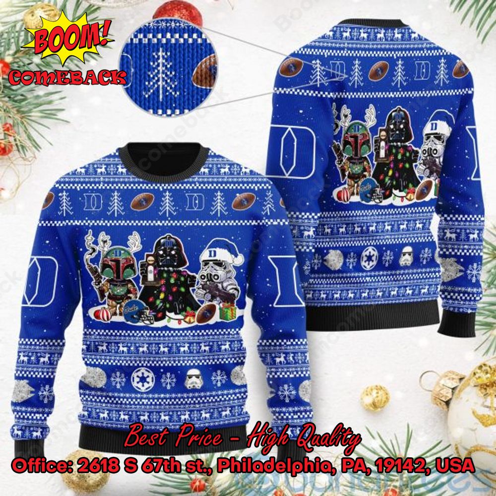 Duke Blue Devils Reindeer Ugly Christmas Sweater