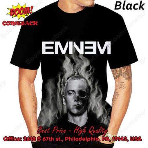 Eminem Flame Skull 3d Printed T-shirt Hoodie