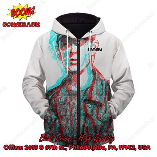 Eminem Glitch Artwork Dope 3d Printed Hoodie