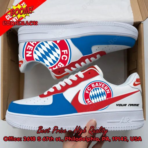 FC Bayern Munchen Personalized Name Nike Air Force Sneakers