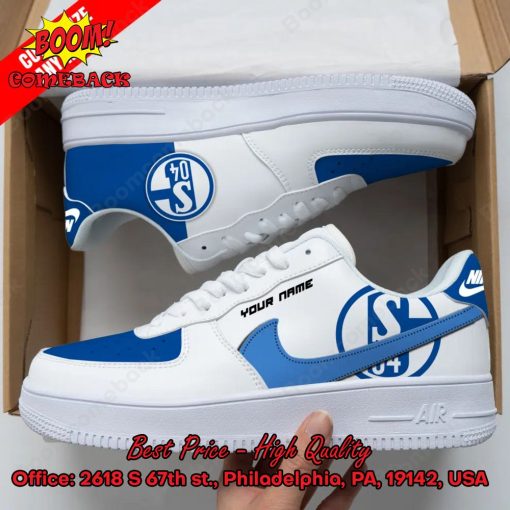 FC Schalke 04 Personalized Name Nike Air Force Sneakers