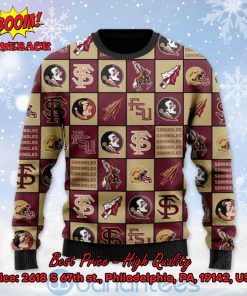 florida state seminoles logos ugly christmas sweater 2 S9D6F