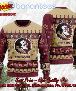 Florida State Seminoles Personalized Name Ugly Christmas Sweater