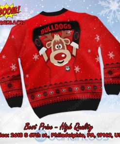 georgia bulldogs reindeer ugly christmas sweater 3 cB02b