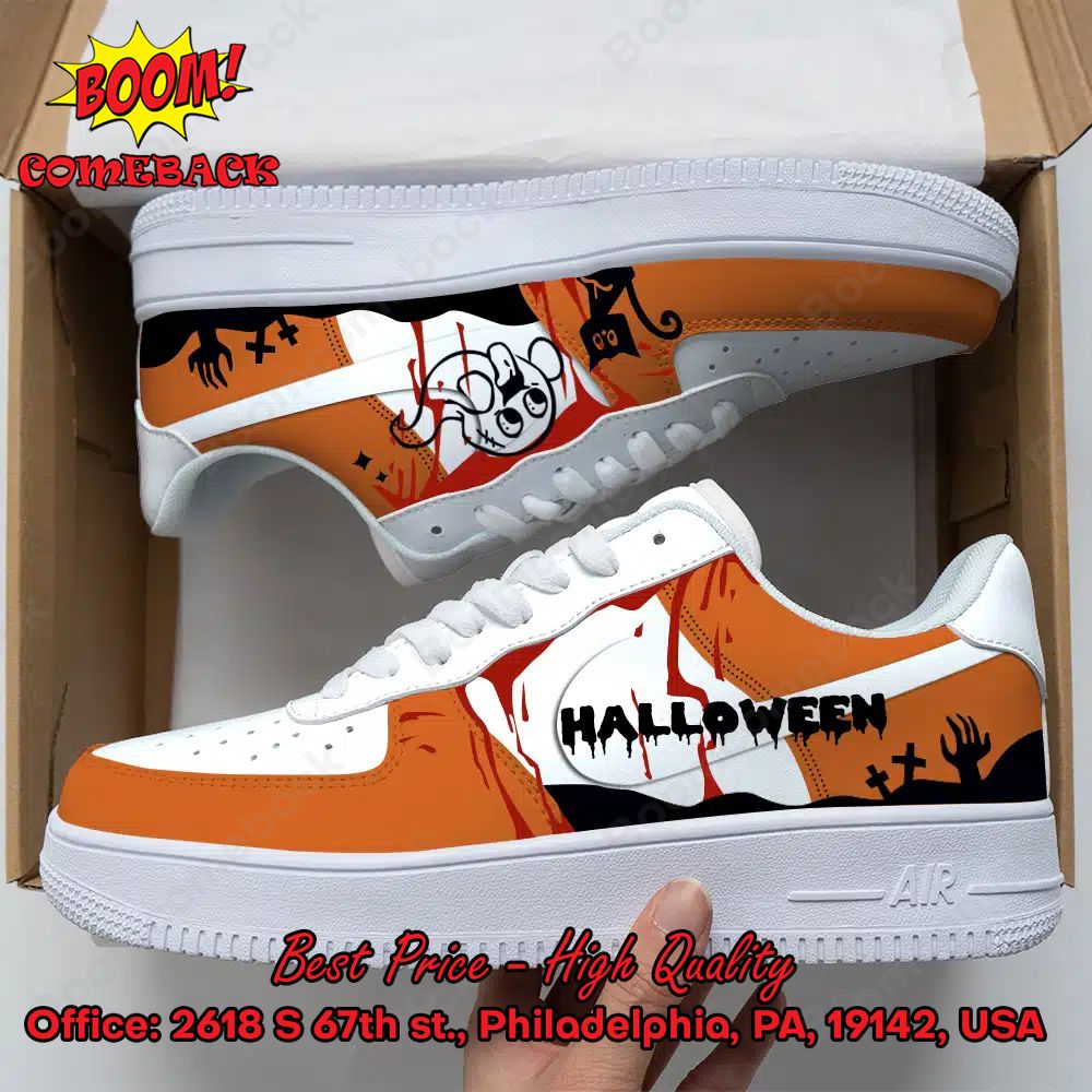 Ghost Halloween Nike Air Force Sneakers