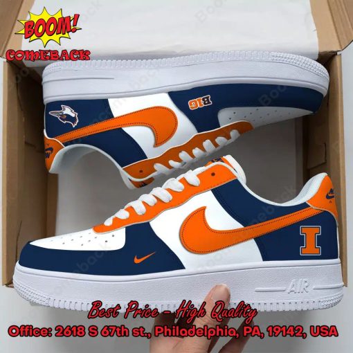 Illinois Fighting Illini NCAA Nike Air Force Sneakers