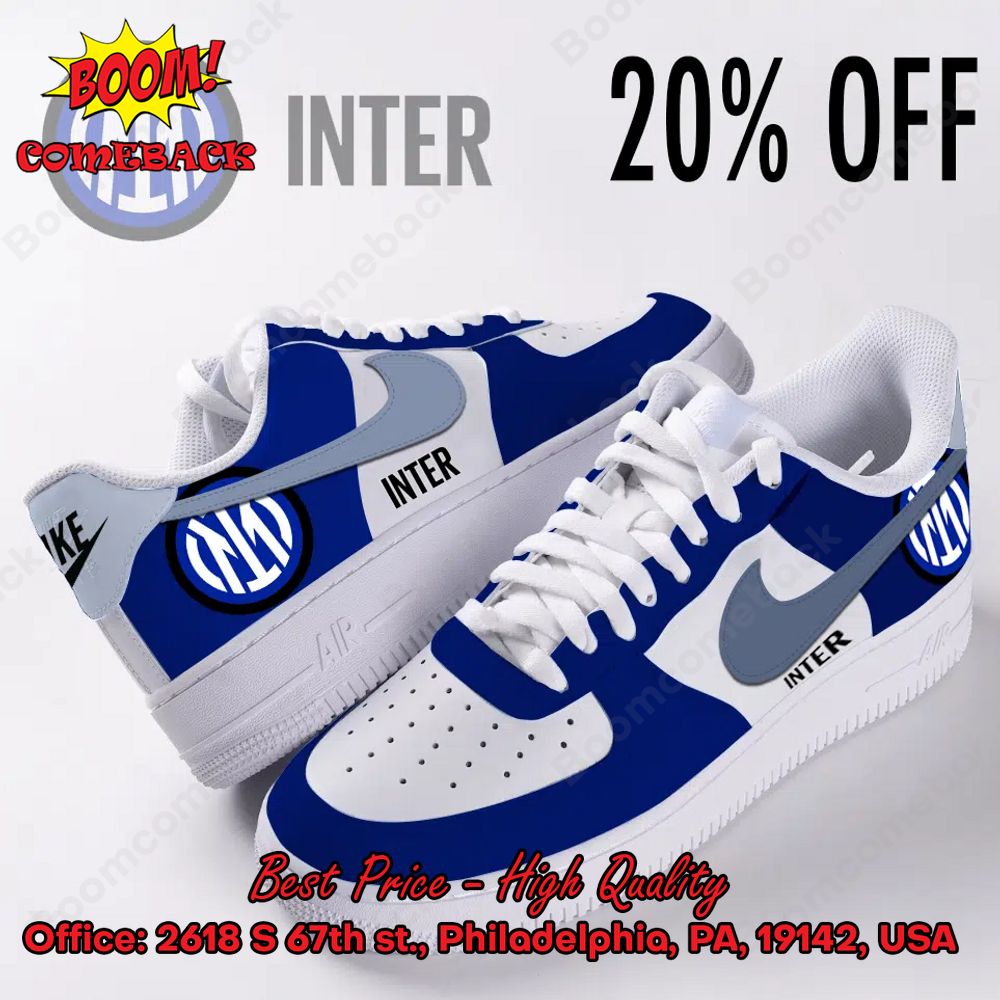 Inter Milan Personalized Name Nike Air Force Sneakers