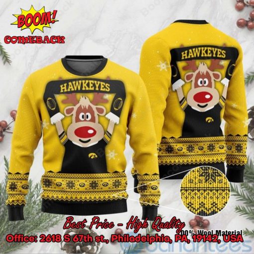 Iowa Hawkeyes Reindeer Ugly Christmas Sweater