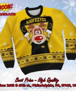 Iowa Hawkeyes Reindeer Ugly Christmas Sweater