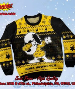 Iowa Hawkeyes Snoopy Dabbing Ugly Christmas Sweater