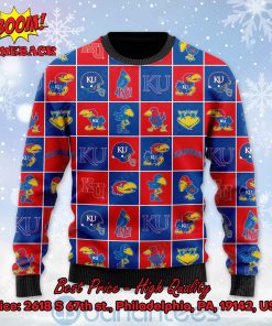 Kansas Jayhawks Logos Ugly Christmas Sweater