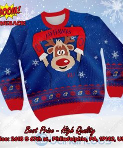 kansas jayhawks reindeer ugly christmas sweater 2 jX4JF