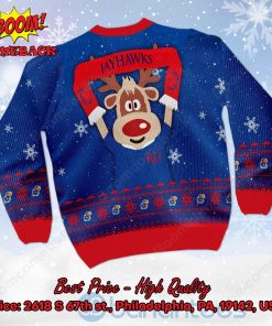 kansas jayhawks reindeer ugly christmas sweater 3 8EtQN