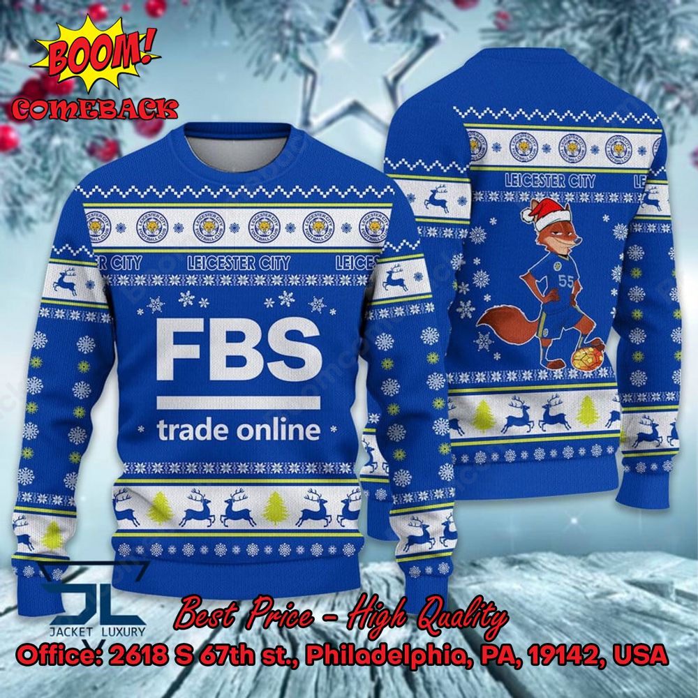 Leicester City Mascot Ugly Christmas Sweater