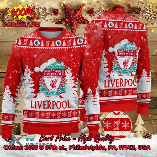 Liverpool Santa Hat Ugly Christmas Sweater