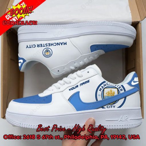 Manchester City FC Personalized Name Nike Air Force Sneakers