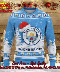 Manchester City Santa Hat Ugly Christmas Sweater