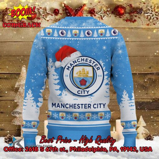 Manchester City Santa Hat Ugly Christmas Sweater