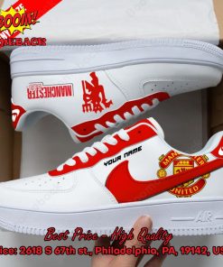 Manchester United FC Manchester Is Red Personalized Name Nike Air Force Sneakers
