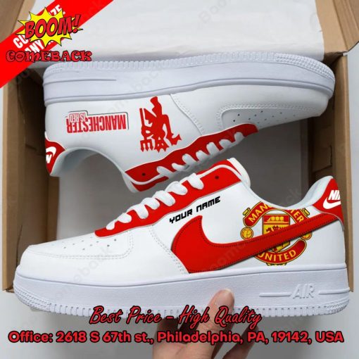 Manchester United FC Manchester Is Red Personalized Name Nike Air Force Sneakers