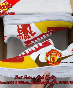 Manchester United FC Personalized Name Nike Air Force Sneakers