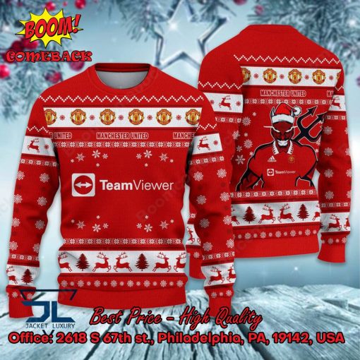 Manchester United Mascot Ugly Christmas Sweater